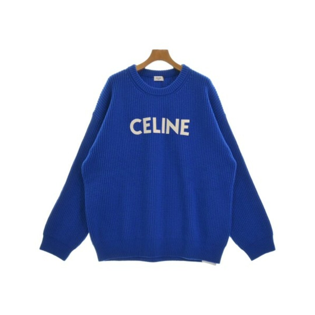 CELINE - CELINE セリーヌ ニット・セーター L 青 【古着 CELINE - CELINE セリーヌ ニット・セーター L 青 【古着