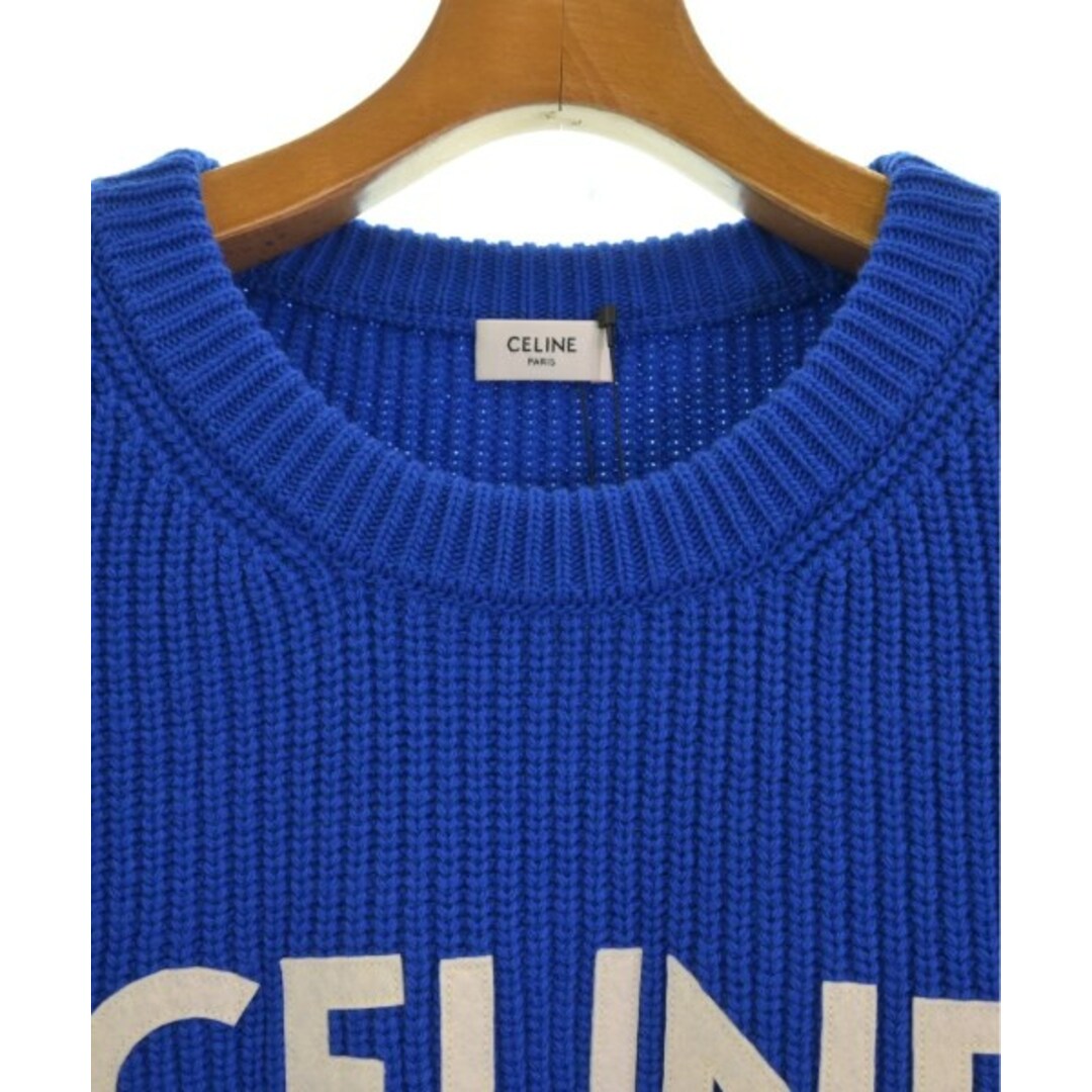CELINE - CELINE セリーヌ ニット・セーター L 青 【古着 CELINE - CELINE セリーヌ ニット・セーター L 青 【古着