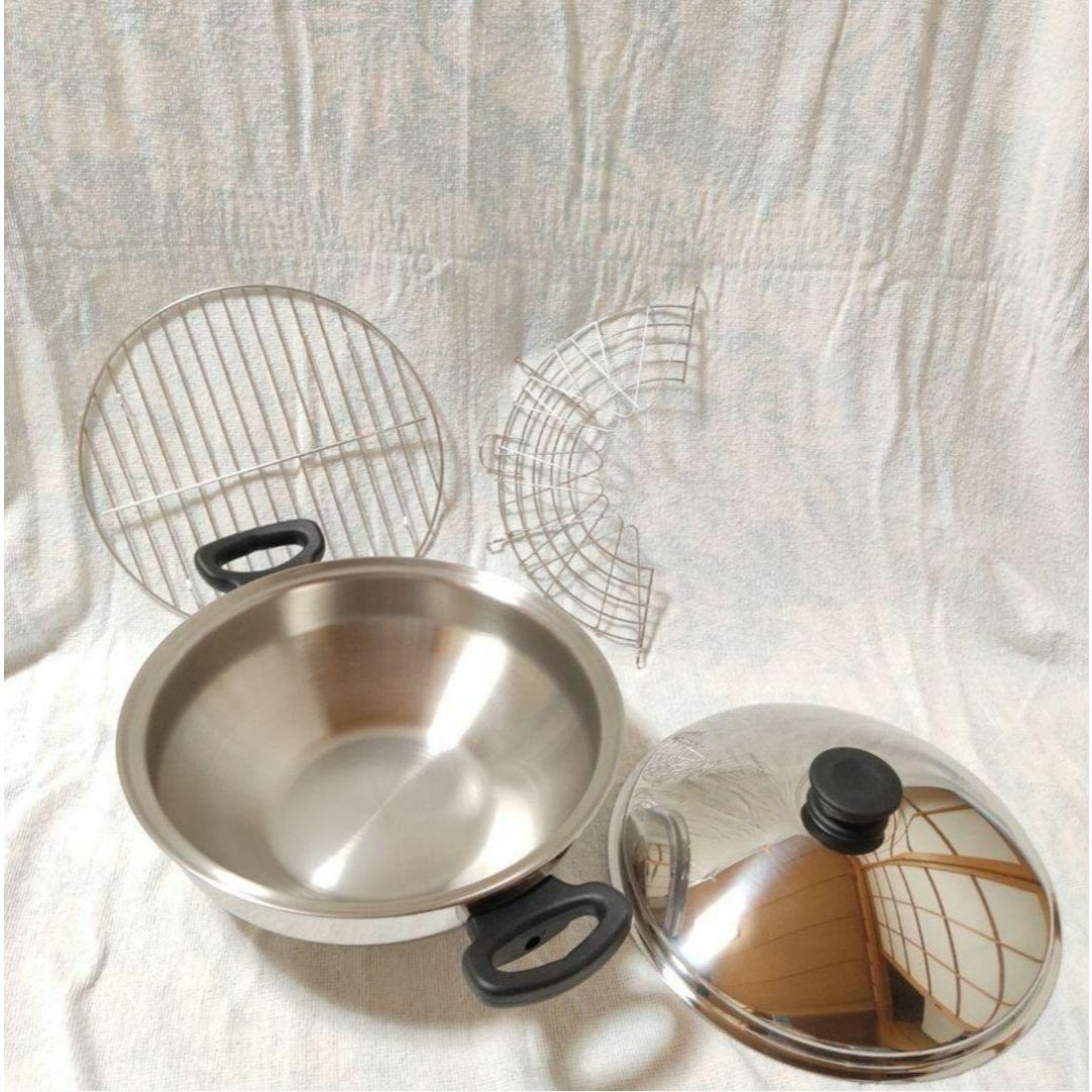 2023年製 超美品 1~2回使用のみ アムウェイ ウォック 鍋 網付き ↓ 2023年製 超美品 1~2回使用のみ アムウェイ ウォック 鍋 網付き ↓