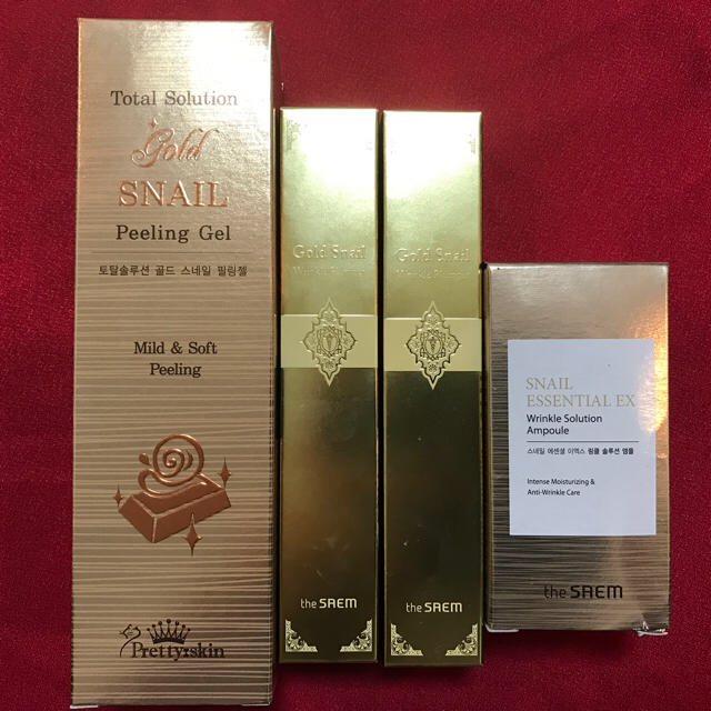 the saem(ザセム)のGOLD SNAIL 新品4セット♡ コスメ/美容のスキンケア/基礎化粧品(美容液)の商品写真