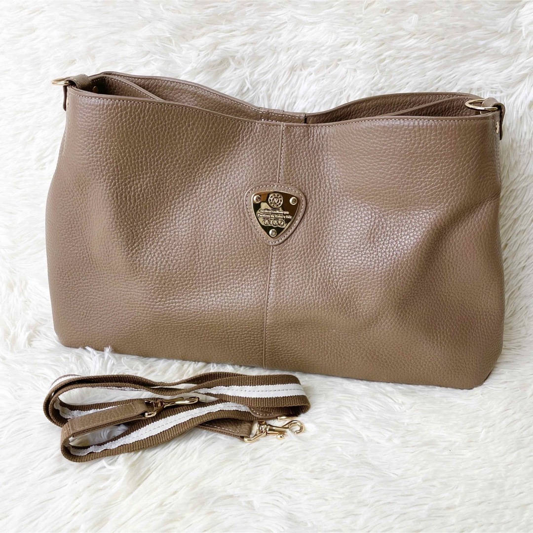 ATAO - 【美品】ATAO アタオ エルヴィ 2WAY レザー ショルダーバッグ シボ革