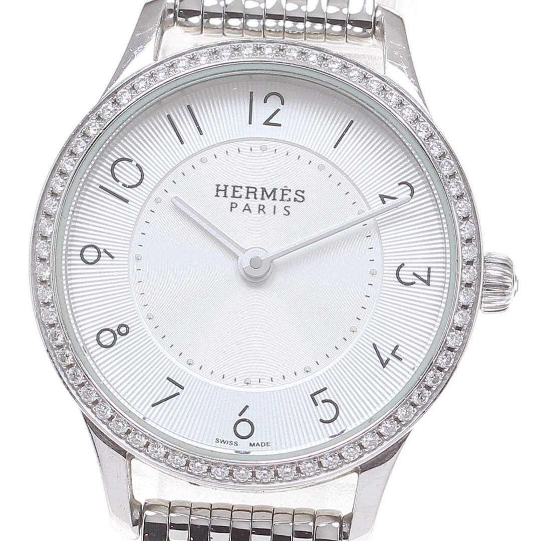 HERMES - エルメス HERMES CA2.130 スリムドゥ ダイヤベゼル クォーツ レディース _826980【ev15】
