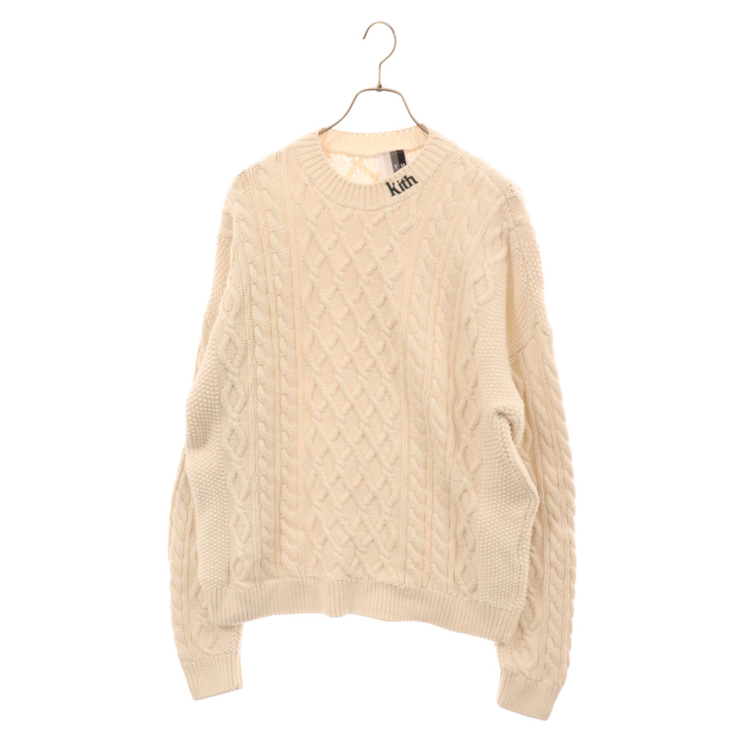 KITH キス 20AW GRAMERCY CABLE MOCK NECK ロゴ刺繍クルーネック KITH キス 20AW GRAMERCY CABLE MOCK NECK ロゴ刺繍クルーネック