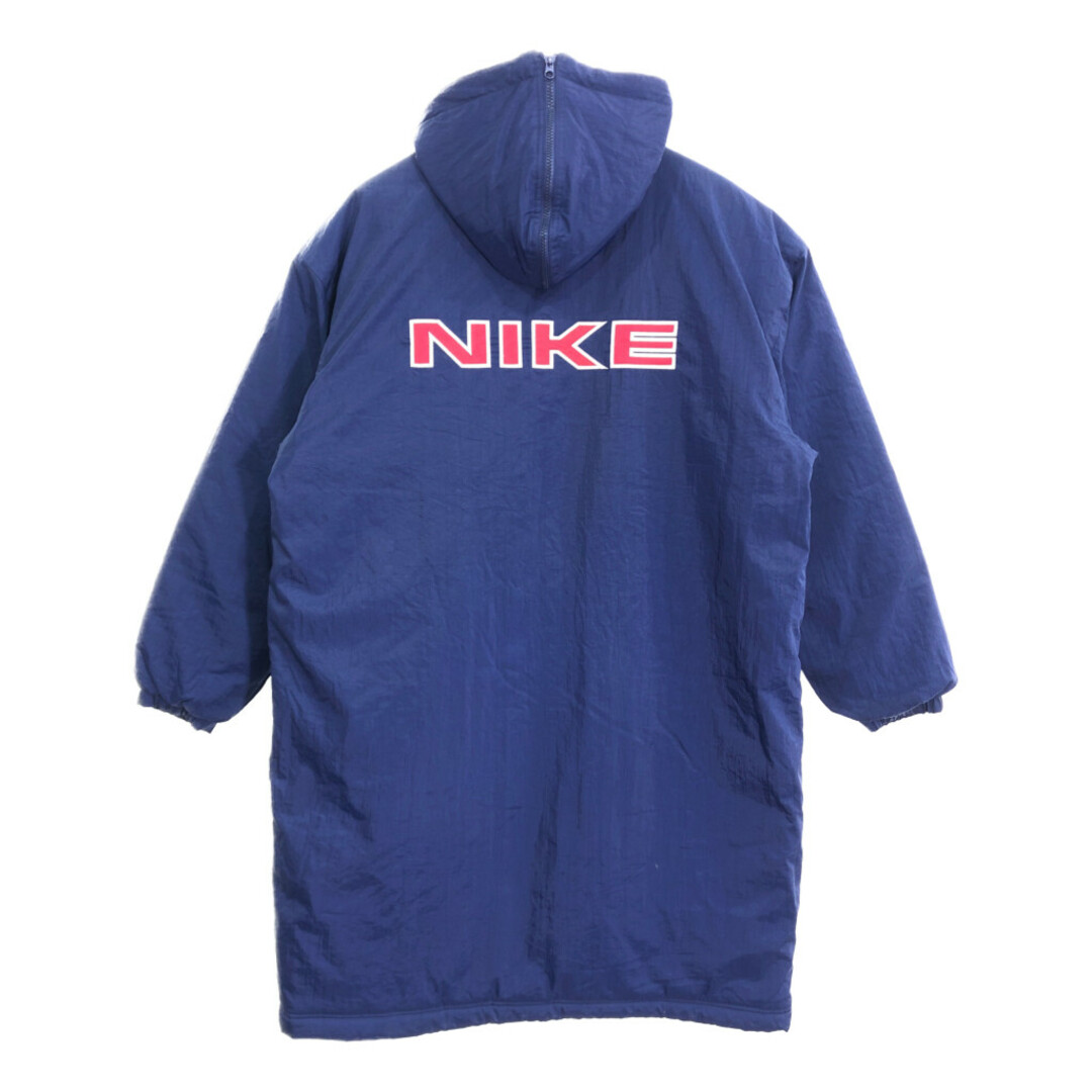 NIKE - 90年代 NIKE ナイキ 中綿 ベンチコート スポーツ ブルー NIKE - 90年代 NIKE ナイキ 中綿 ベンチコート スポーツ ブルー