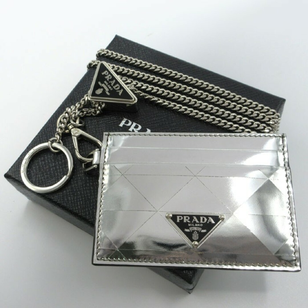 PRADA - プラダ カードケース キーリング付き 2TL440 2D0F F0118 PRADA - プラダ カードケース キーリング付き 2TL440 2D0F F0118