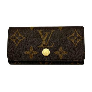 ルイヴィトン(LOUIS VUITTON)のルイヴィトン ミュルティクレ4 キーケース モノグラム ブラウンxブルー 4連 キーホルダー M69517 Aランク 中古(キーケース/名刺入れ)