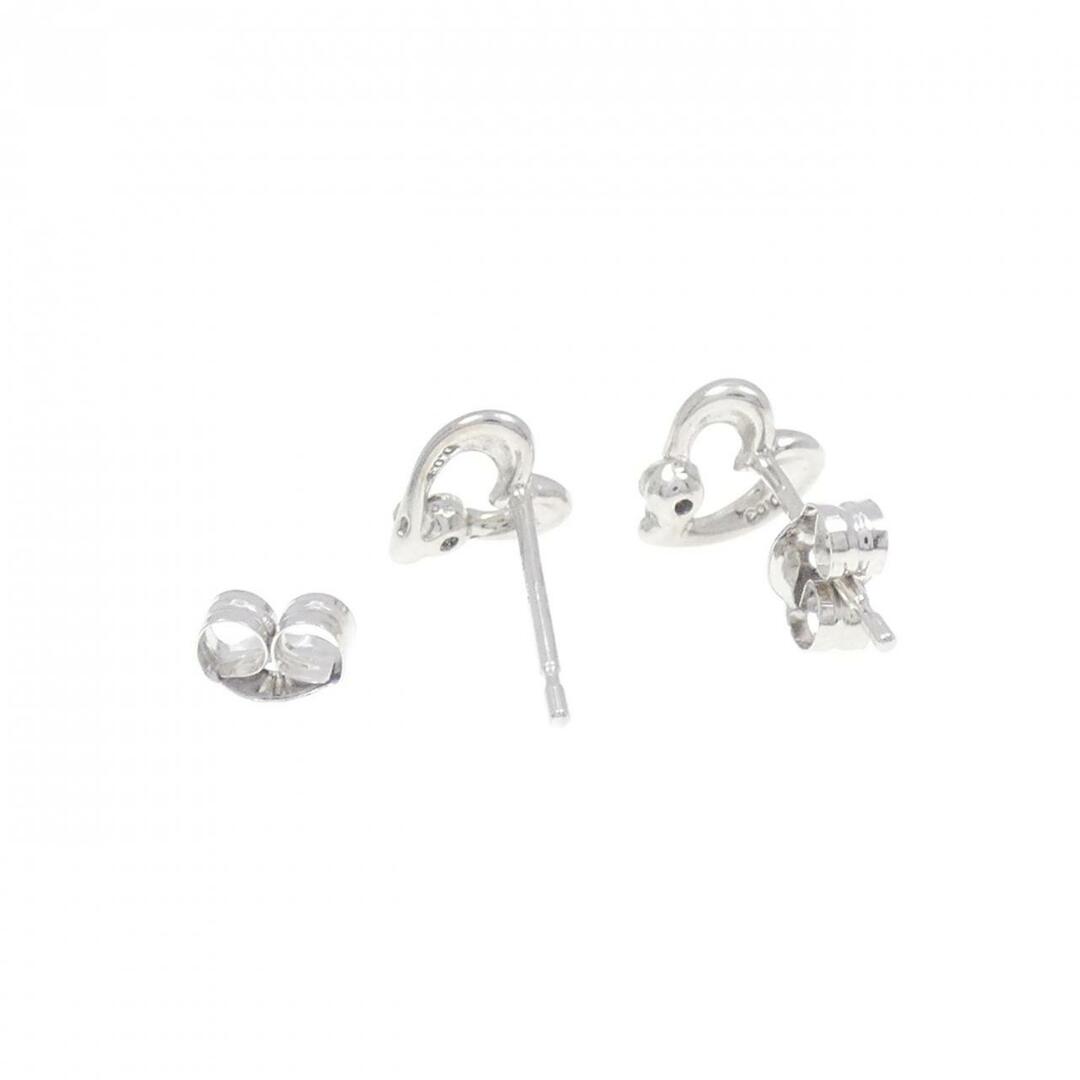K18WG ハート ダイヤモンド ピアス 0.06CT K18WG ハート ダイヤモンド ピアス 0.06CT