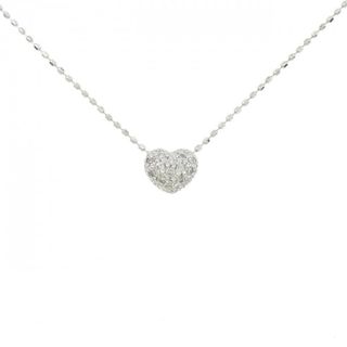 K18WG パヴェ ハート ダイヤモンド ネックレス 0.08CT(ネックレス)