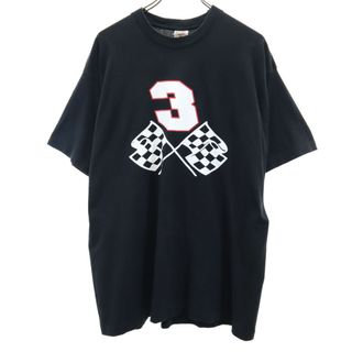 フルーツオブザルーム(FRUIT OF THE LOOM)のフルーツオブザルーム 90s USA製 オールド シングルステッチ プリント 半袖 Tシャツ XL ブラック系 FRUIT OF THE LOOM メンズ(Tシャツ/カットソー(半袖/袖なし))