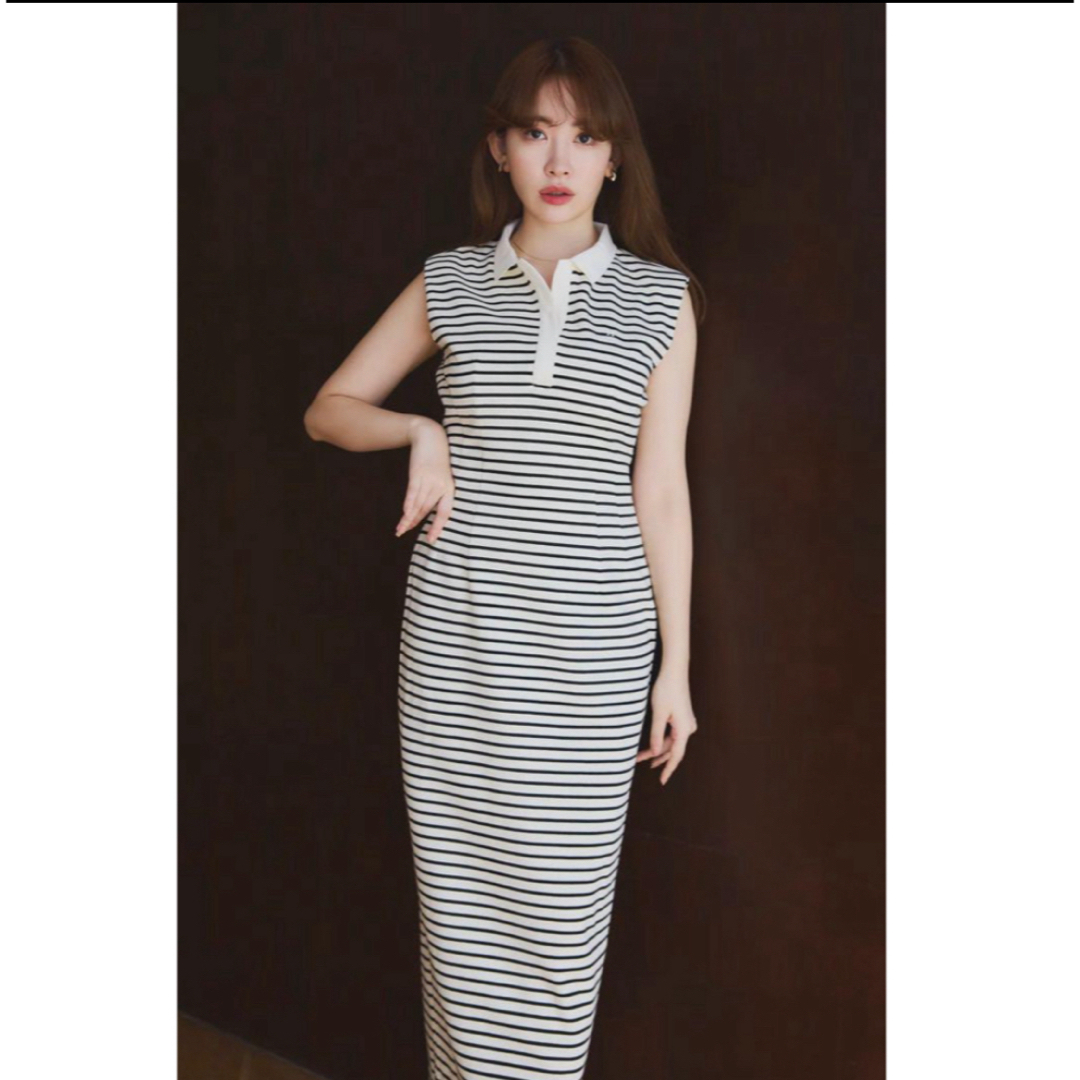 Her lip to - 【Herlipto】French Sleeve Polo Long Dressの通販 Her lip to - 【Herlipto】French Sleeve Polo Long Dressの通販