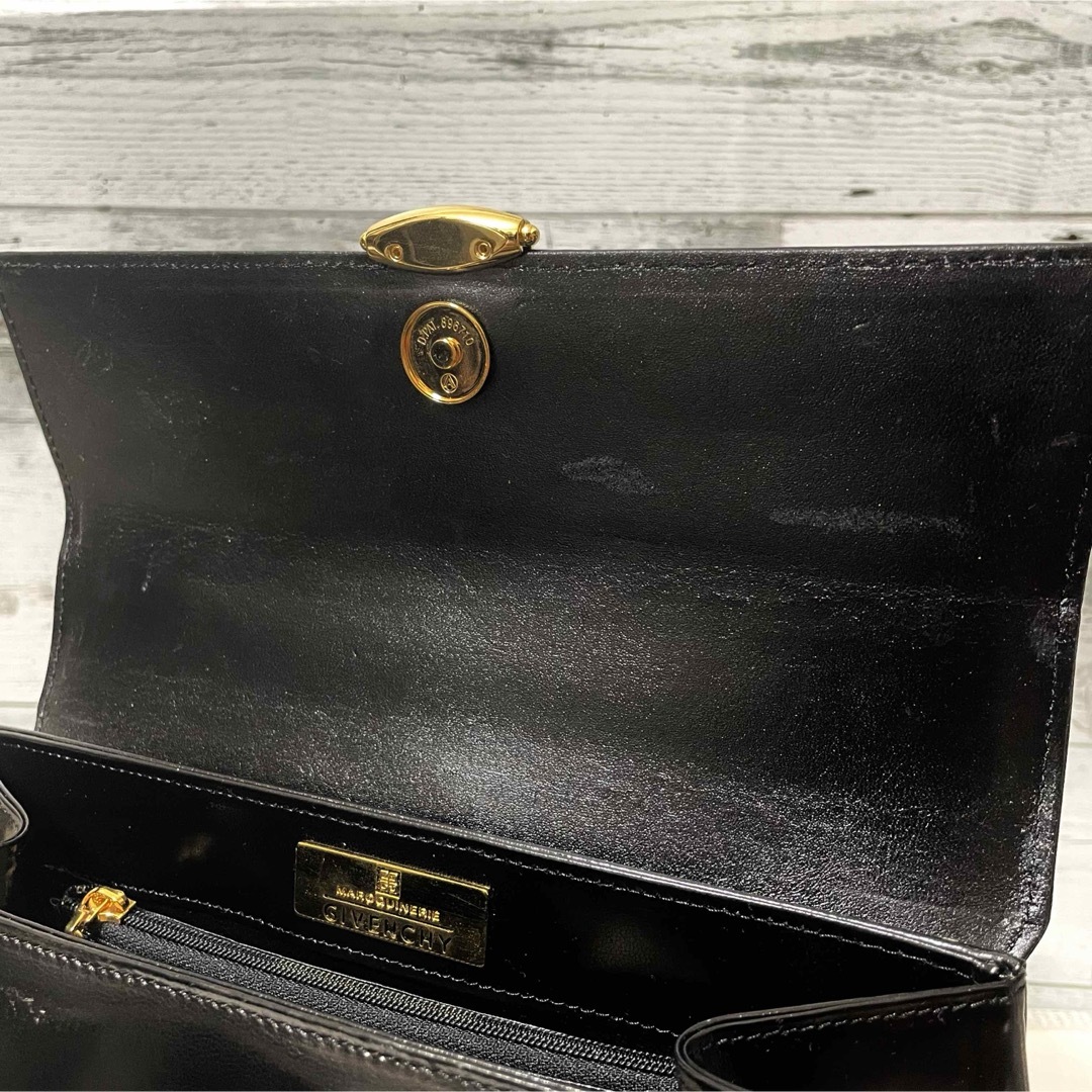外観美品】GIVENCHY ハンドバッグ フォーマル ブラック 台形 バッグ 外観美品】GIVENCHY ハンドバッグ フォーマル ブラック 台形 バッグ