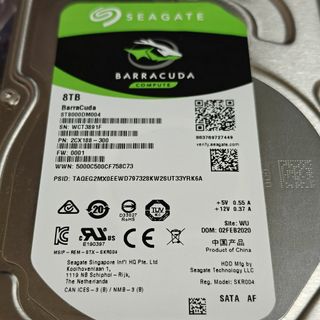 シーゲイト(SEAGATE)の【8TB】ST8000DM004【3.5インチ内蔵HDD】(PCパーツ)