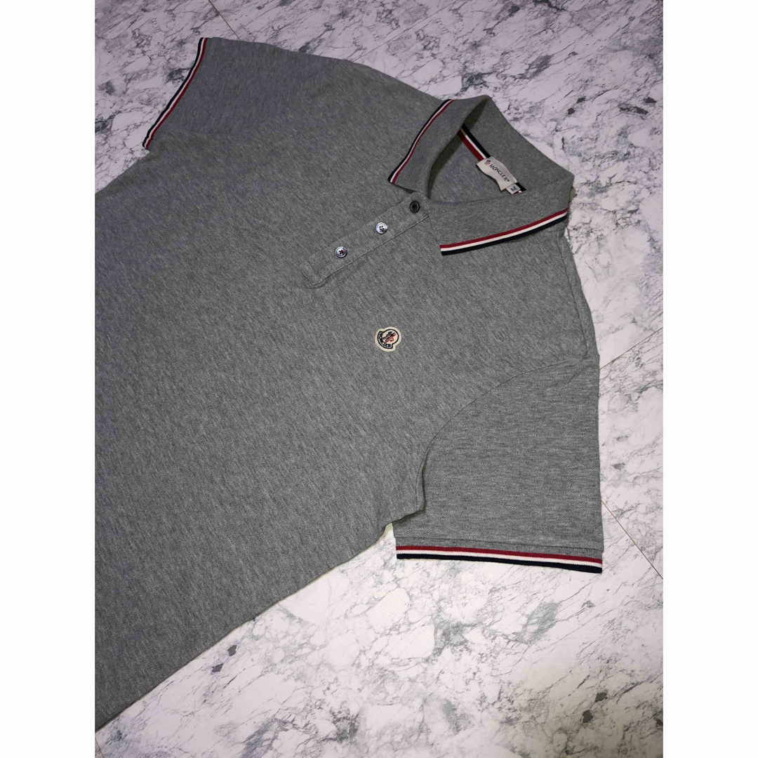 MONCLER - MONCLER ポロシャツ💥グレーが魅せる洗練された MONCLER - MONCLER ポロシャツ💥グレーが魅せる洗練された