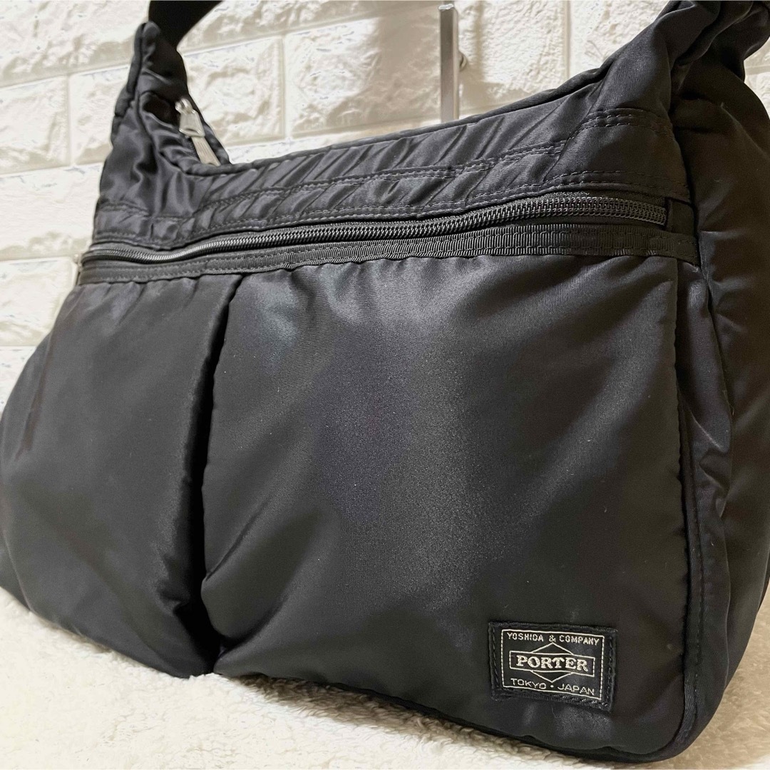 PORTER - 極美品 ポーター ショルダーバッグ タンカー ナイロン ファスナー Lサイズ