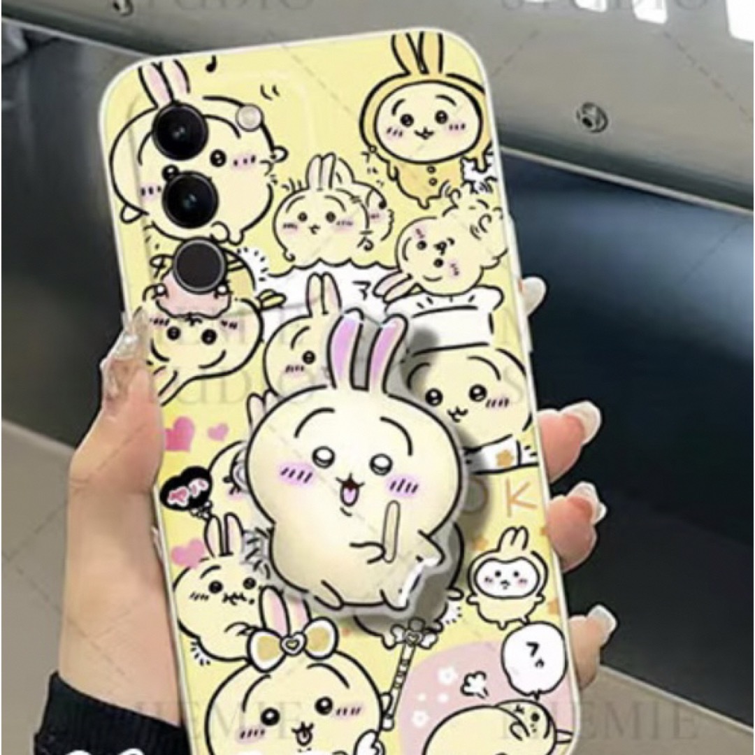 ちいかわ(チイカワ)のマグネットスタンド付き‼︎アニメちいかわ『うさぎ』⭐︎iPhoneケース スマホ/家電/カメラのスマホアクセサリー(iPhoneケース)の商品写真