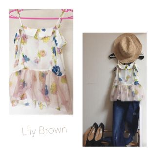 リリーブラウン(Lily Brown)のLily Brown ♡ 花柄ブラウス ＊ キャミ(シャツ/ブラウス(半袖/袖なし))