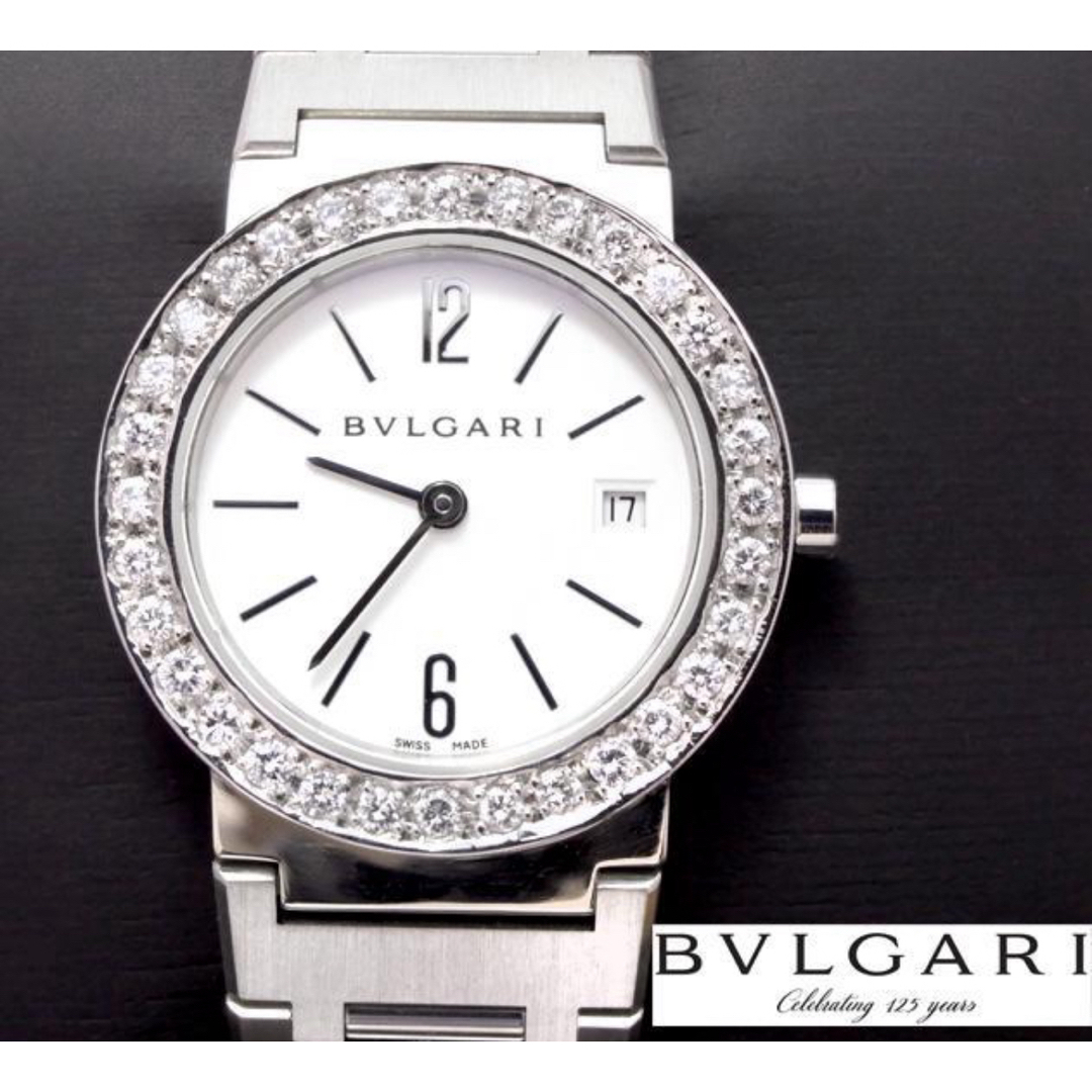 特注ブルガリ/BVLGARI ダイヤベゼル☆ ホワイト文字盤 特注ブルガリ/BVLGARI ダイヤベゼル☆ ホワイト文字盤