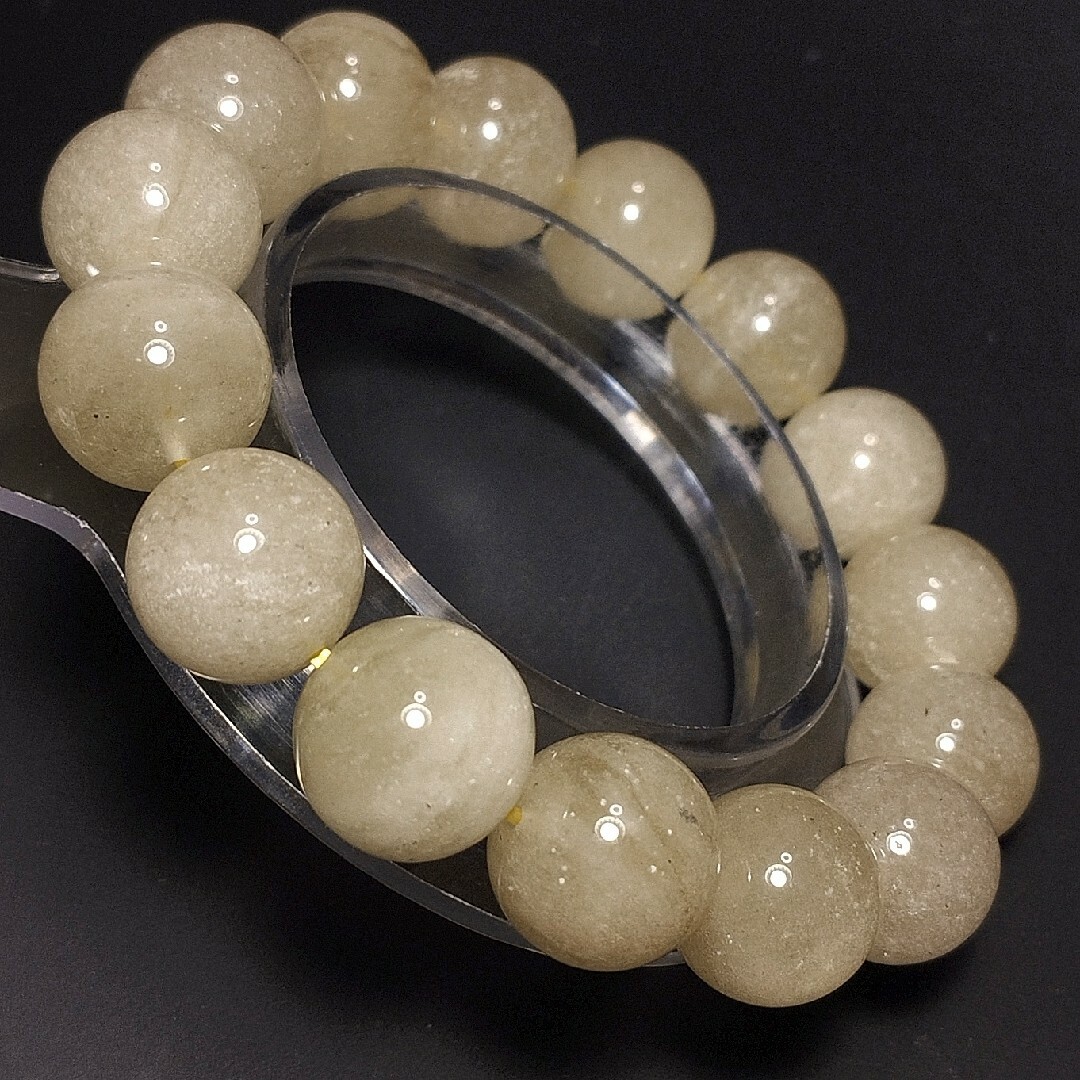 希少 大玉 リビアングラス 丸玉 14mm 17cm ブレスレット Libyan 希少 大玉 リビアングラス 丸玉 14mm 17cm ブレスレット Libyan