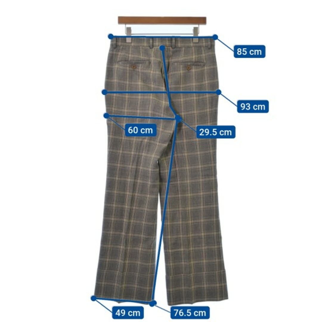 GUCCI グッチ スラックス 50(XL位) グレーxベージュ(チェック GUCCI グッチ スラックス 50(XL位) グレーxベージュ(チェック