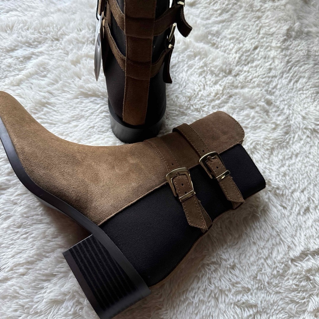 【送料無料】レザー アンクルブーツ バックル付き ZARA - ZARA バックル付きレザーアンクルブーツの通販 by Sofiya