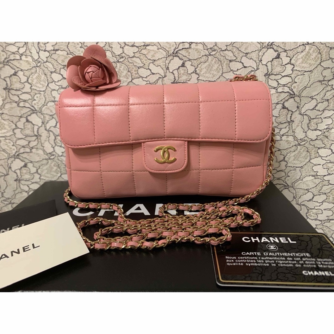 CHANEL - 極美品♡ CHANEL 人気カメリア チョコバー チェーン CHANEL - 極美品♡ CHANEL 人気カメリア チョコバー チェーン