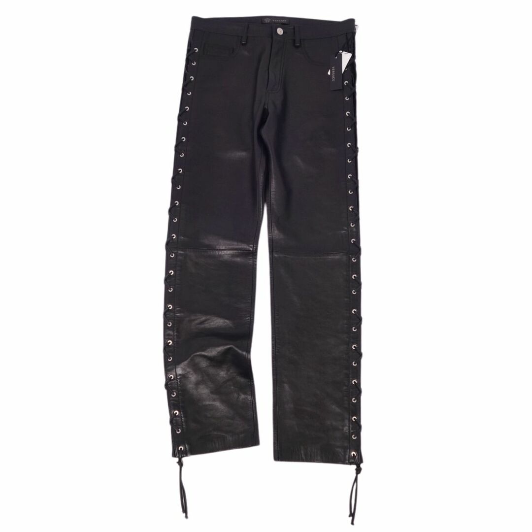 VERSACE - 未使用 ヴェルサーチ VERSACE パンツ レザーパンツ VERSACE - 未使用 ヴェルサーチ VERSACE パンツ レザーパンツ
