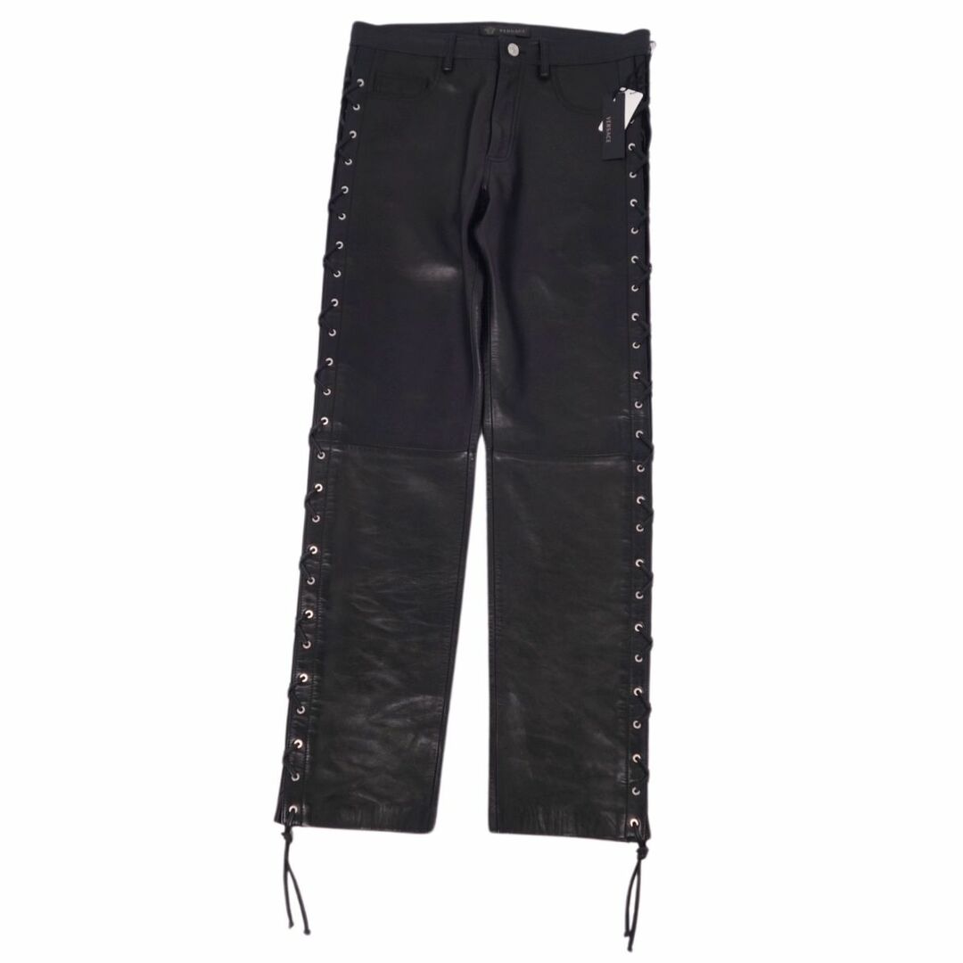 VERSACE - 未使用 ヴェルサーチ VERSACE パンツ レザーパンツ VERSACE - 未使用 ヴェルサーチ VERSACE パンツ レザーパンツ