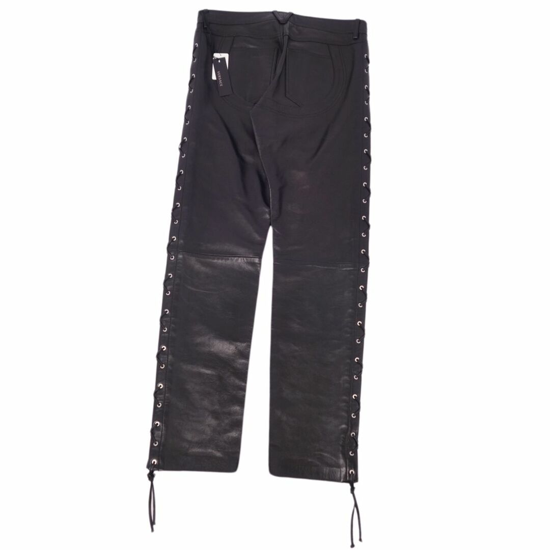 VERSACE - 未使用 ヴェルサーチ VERSACE パンツ レザーパンツ VERSACE - 未使用 ヴェルサーチ VERSACE パンツ レザーパンツ