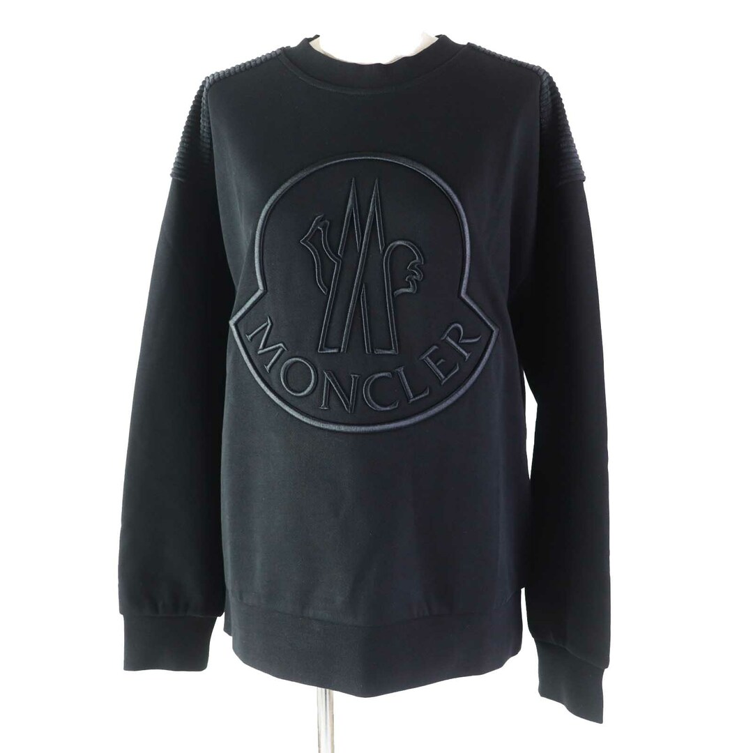MONCLER - 未使用品◎MONCLER モンクレール 23年製 FELPA ロゴ入り オーバーサイズ 長袖 スウェットシャツ ブラック S 正規品 レディース 定価127,600円