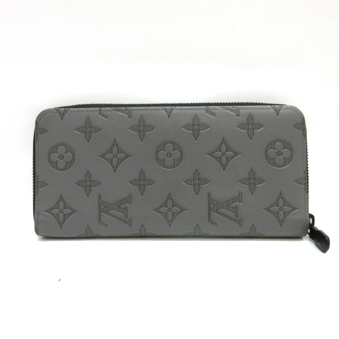 LOUIS VUITTON - ルイヴィトン ジッピーウォレットヴェルティカル グレー系 長財布 ラウンドファスナー モノグラムシャドウ M81384 中古