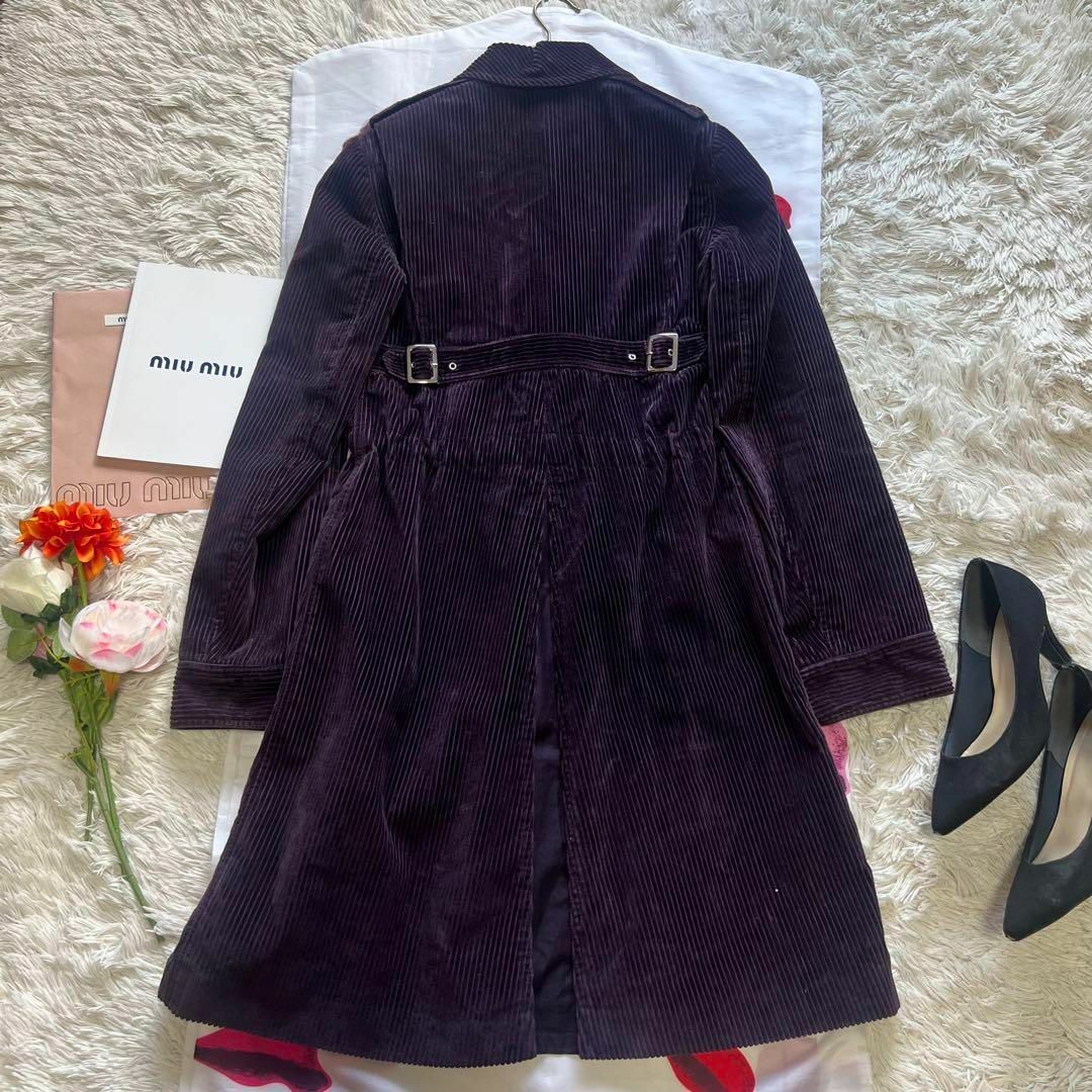 MIU MIU - 【美品】MIU MIU ロングコート パープル 40 MIU MIU - 【美品】MIU MIU ロングコート パープル 40