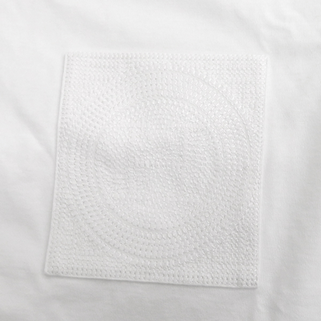 エルメス HERMES 半袖Tシャツ 刺繍 ポケット コットン ホワイト エルメス HERMES 半袖Tシャツ 刺繍 ポケット コットン ホワイト