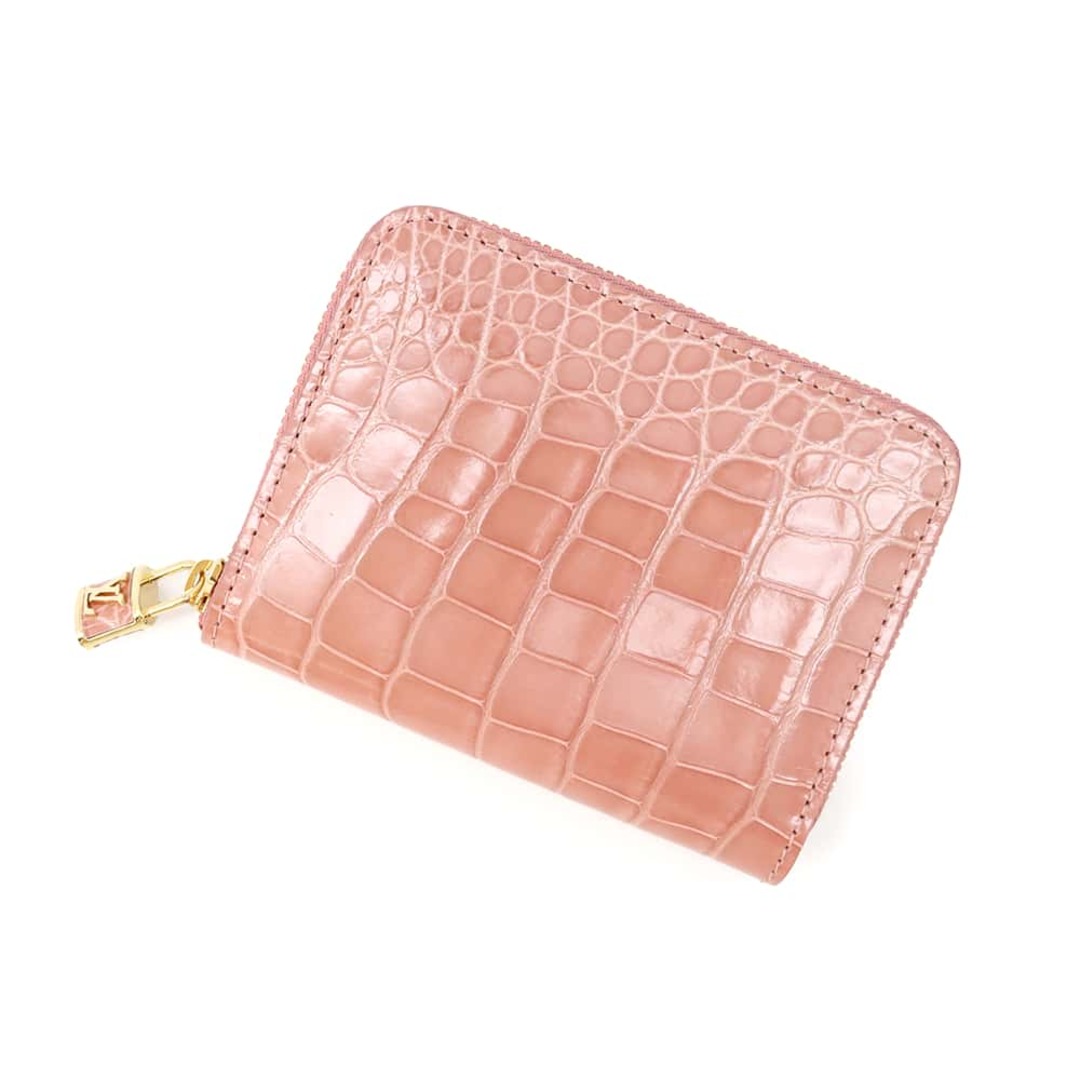 LOUIS VUITTON - ★ルイヴィトン コインケース クロコダイル ジッピー・コインパース LOUIS VUITTON 小銭入れ ピンク パドロック