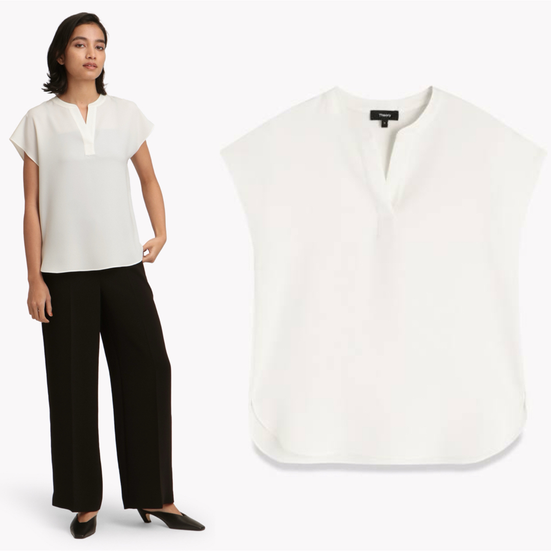Theory - Theory 23SS 完売 店舗限定カラー スキッパーネック Theory - Theory 23SS 完売 店舗限定カラー スキッパーネック