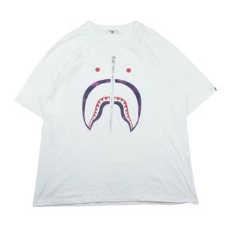 アベイシングエイプ(A BATHING APE)のA BATHING APE アベイシングエイプ SHARK TEE シャーク 半袖 Tシャツ ホワイト系【中古】(シャツ)