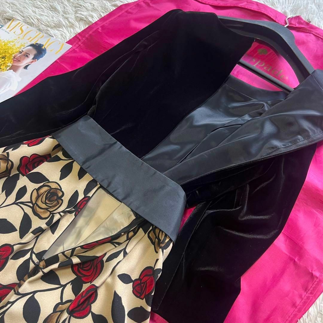 M'S GRACY - 【良品】M'S GRACY 膝丈ワンピース バラ 38 フレア M'S GRACY - 【良品】M'S GRACY 膝丈ワンピース バラ 38 フレア
