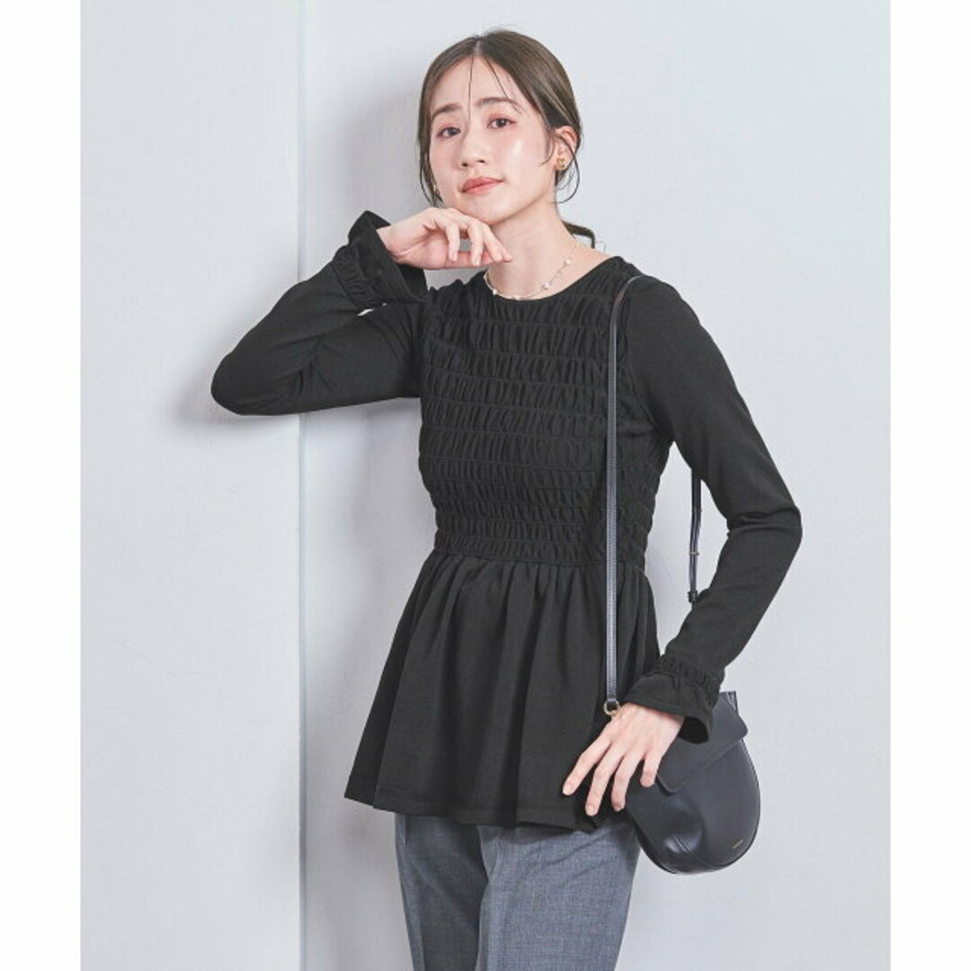最終値下げ UNITED ARROWS アローズ P ペプラムニット ブラック 最終値下げ UNITED ARROWS アローズ P ペプラムニット ブラック