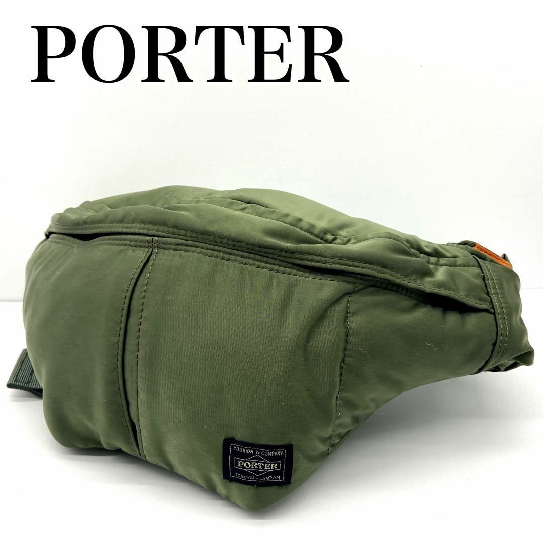 希少 美品】PORTER タンカー ウエストバッグ セージグリーン 希少 美品】PORTER タンカー ウエストバッグ セージグリーン