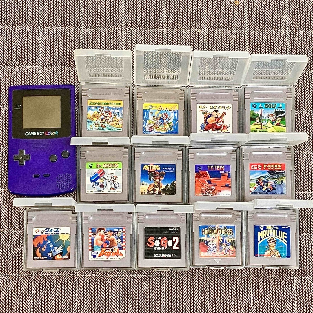 ゲームボーイカラー&ソフト13個セット テトリス、スーパーマリオ ゲームボーイカラー&ソフト13個セット テトリス、スーパーマリオ