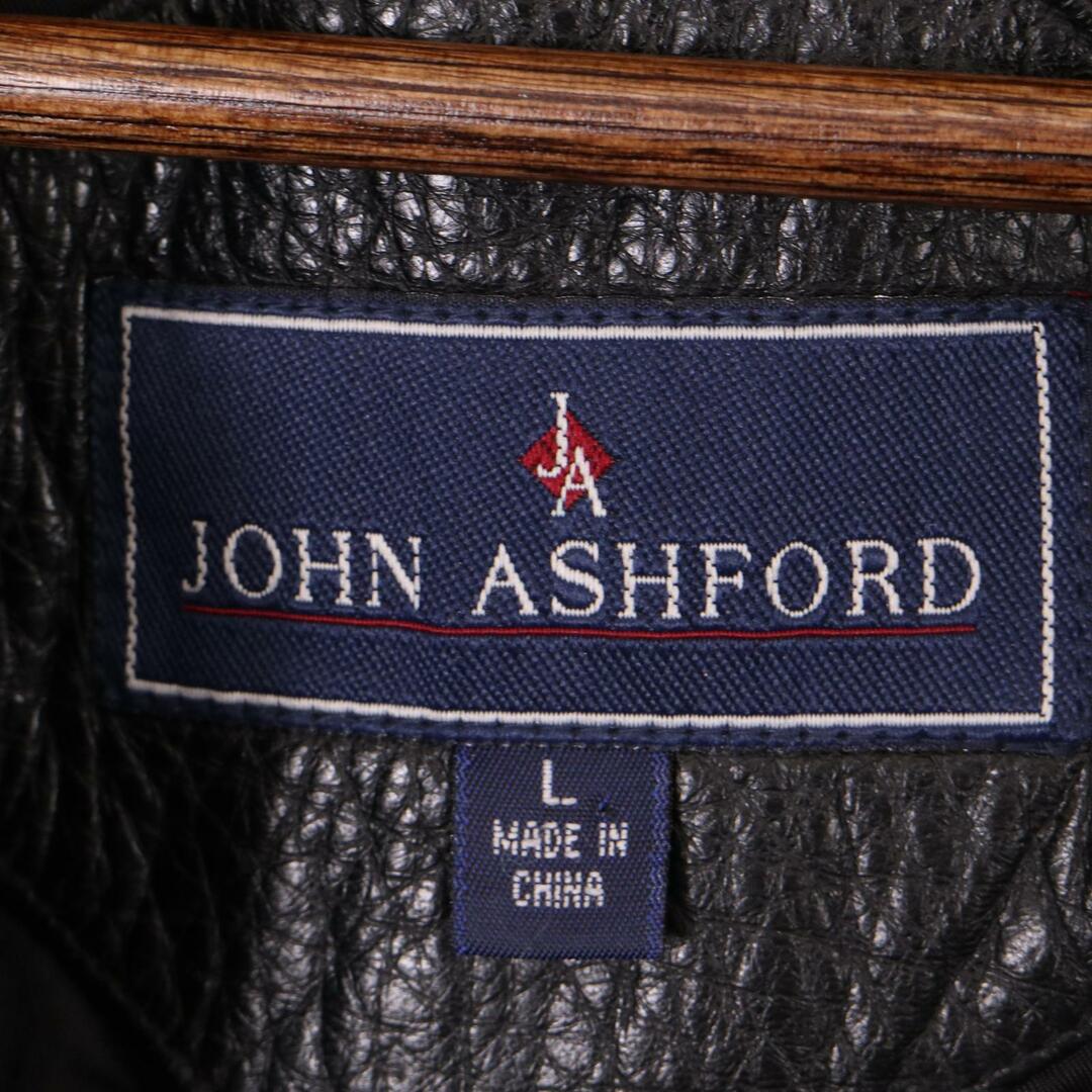90年代 JOHN ASHFORD 中綿入りレザージャケット ブラック 90年代 JOHN ASHFORD 中綿入りレザージャケット ブラック