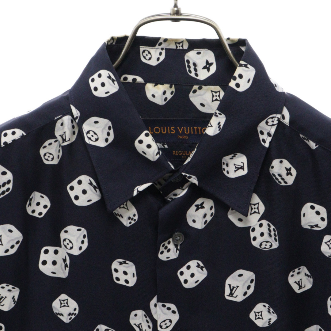 LOUIS VUITTON ルイヴィトン 18AW ダイス総柄シルク長袖シャツ LOUIS VUITTON ルイヴィトン 18AW ダイス総柄シルク長袖シャツ