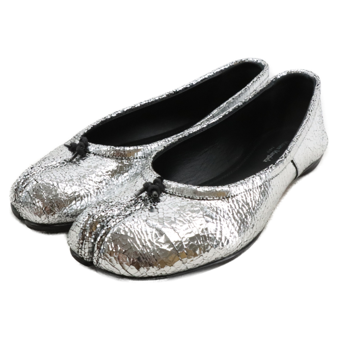 Maison Margiela Tabi バレエ 荷重 フラットシューズシルバー Maison Margiela Tabi バレエ 荷重 フラットシューズシルバー