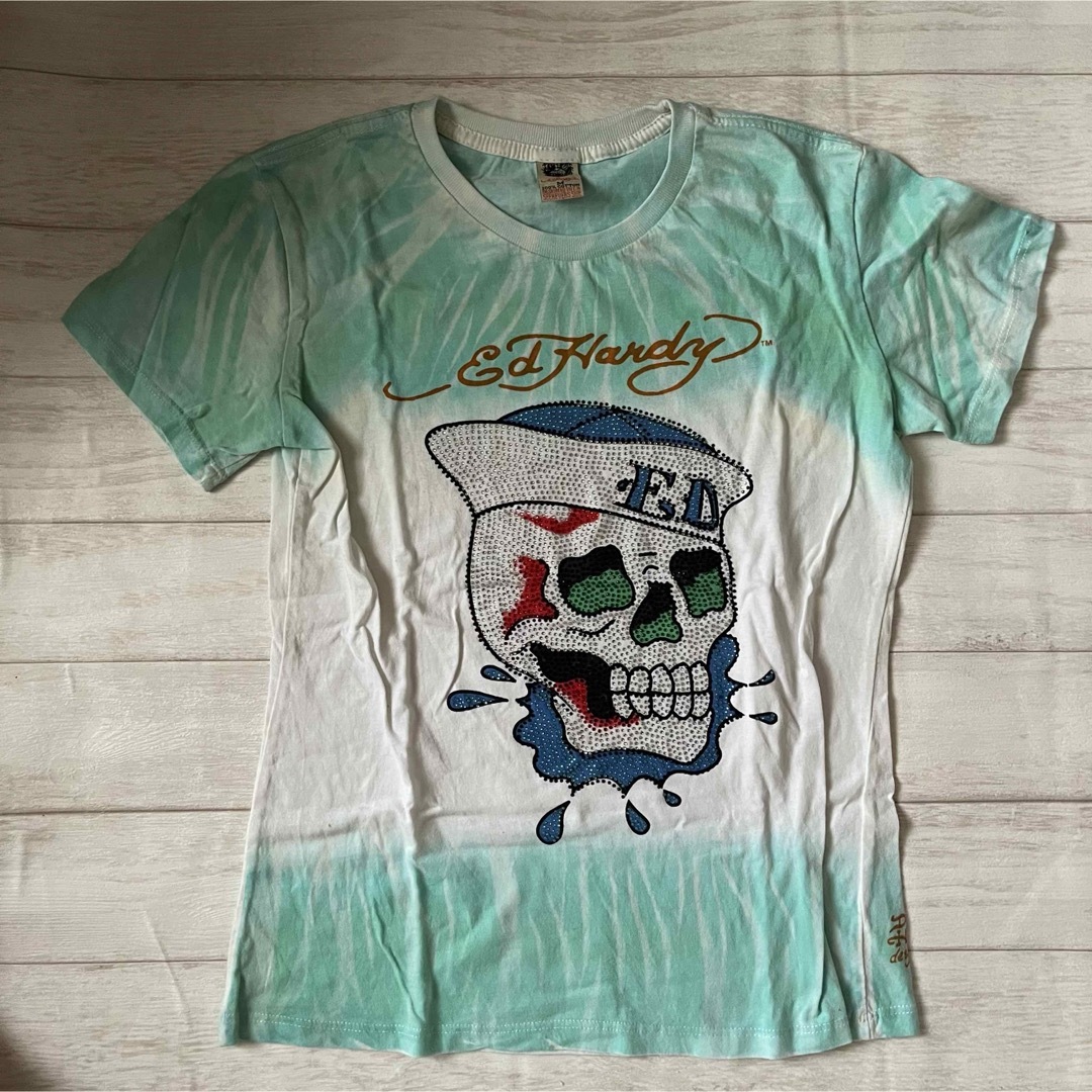 Ed Hardy - 新品 Ed Hardy ラインストーン ロゴTシャツ エド Ed Hardy - 新品 Ed Hardy ラインストーン ロゴTシャツ エド