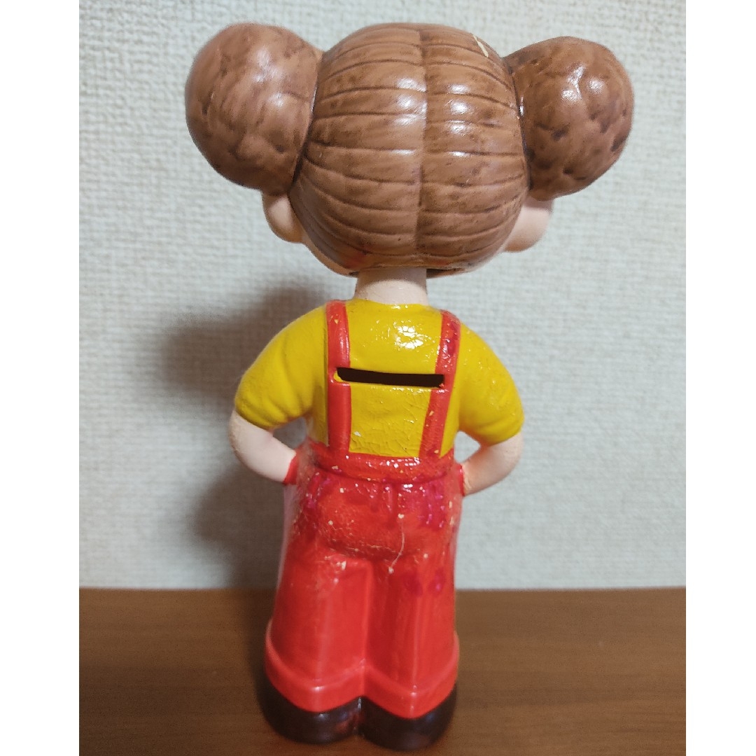 昭和30年代頃の陶器製ペコちゃんポコちゃん風首振り人形貯金箱 昭和30年代頃の陶器製ペコちゃんポコちゃん風首振り人形貯金箱