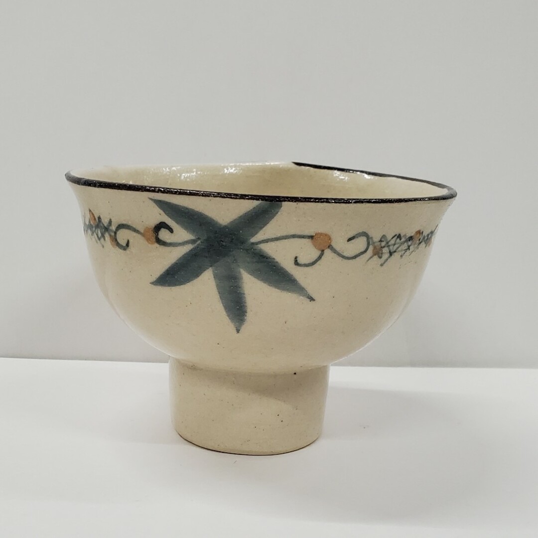 茶道具 藍織部茶碗 不二窯 佐藤和子作