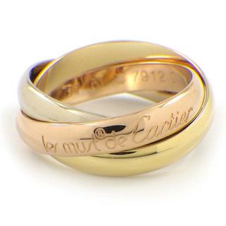カルティエ(Cartier)のカルティエ Cartier リング トリニティ スリーカラー K18YG K18PG K18WG 10.5号 / #51 【中古】(リング(指輪))
