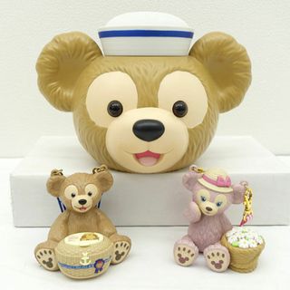 ◆ダッフィー ポップコーンケース バケットキーホルダー セット 子供用品【中古】 [0220497203](その他)