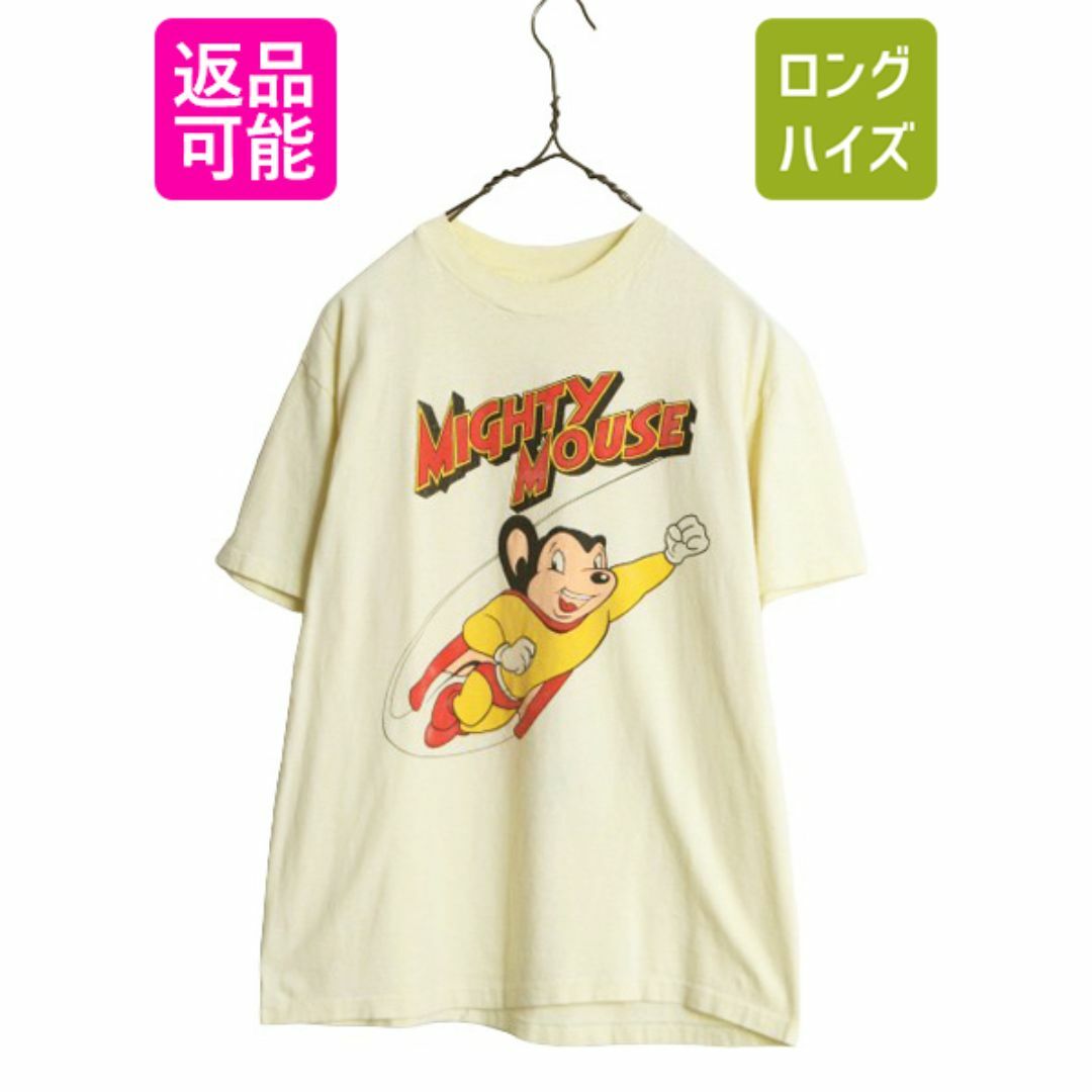 80s USA製 マイティマウス プリント Tシャツ メンズ レディース 80s USA製 マイティマウス プリント Tシャツ メンズ レディース