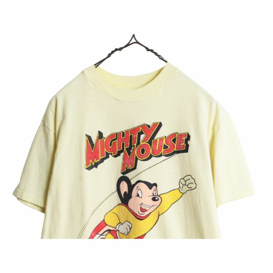 80s USA製 マイティマウス プリント Tシャツ メンズ レディース 80s USA製 マイティマウス プリント Tシャツ メンズ レディース