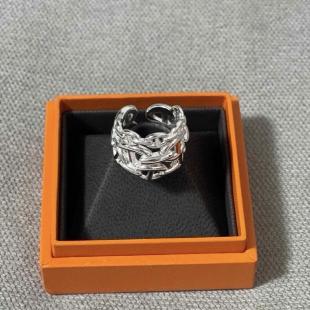 HERMES - 新品未使用 アンシェネ 59号 エルメス 3連 GM リング HERMES - 新品未使用 アンシェネ 59号 エルメス 3連 GM リング
